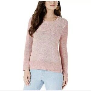 SALE  Style & Co Women's Pink Knit Sweater(Hibiscus/French Tulip
